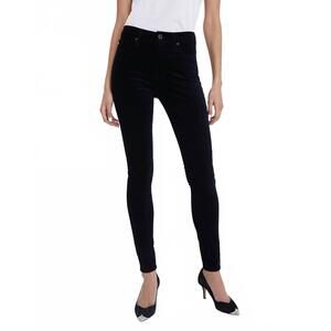 NEW AG JEANS farrah skinny high rise jeans in super black
